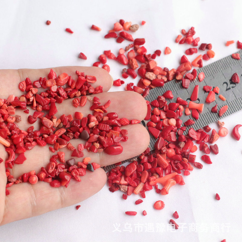 Natural Sea Bamboo Coral Gravel Imitation Red Coral Nail Art Accessories Bonsai Stone Succulent Decorative Ornaments Nails