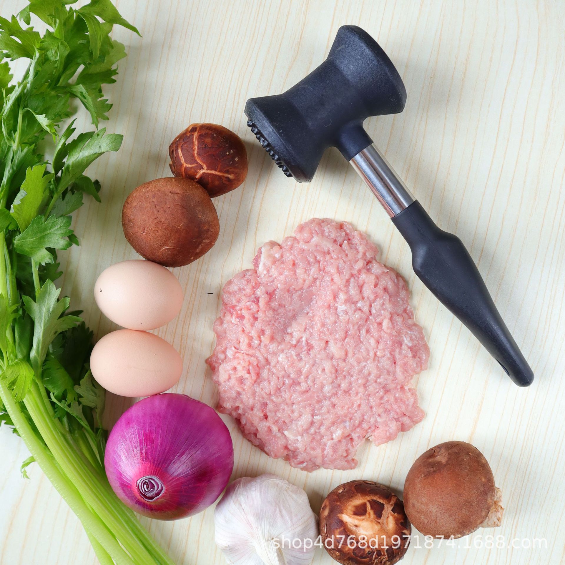 Manufacturer Wholesale Kitchen Gadgets Meat Hammer Steak Hammer Double-Sided Steak Loosening Meat Hammer Tendon Breaking Meat Hammer Special Tool