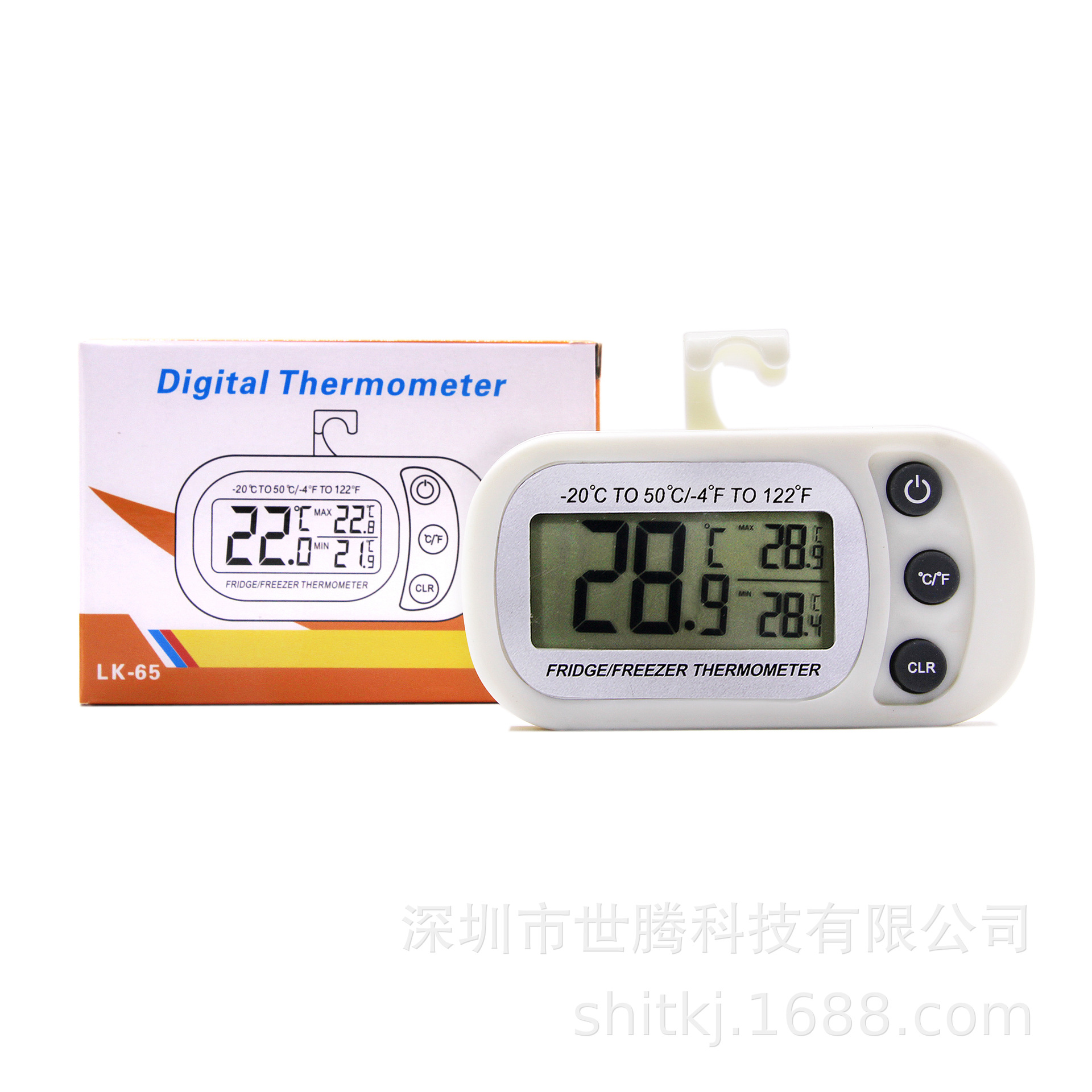 Indoor High Precision Thermometer Freezer Refrigerator Room Thermometer Electronic Digital Thermometer Suspended Thermometer