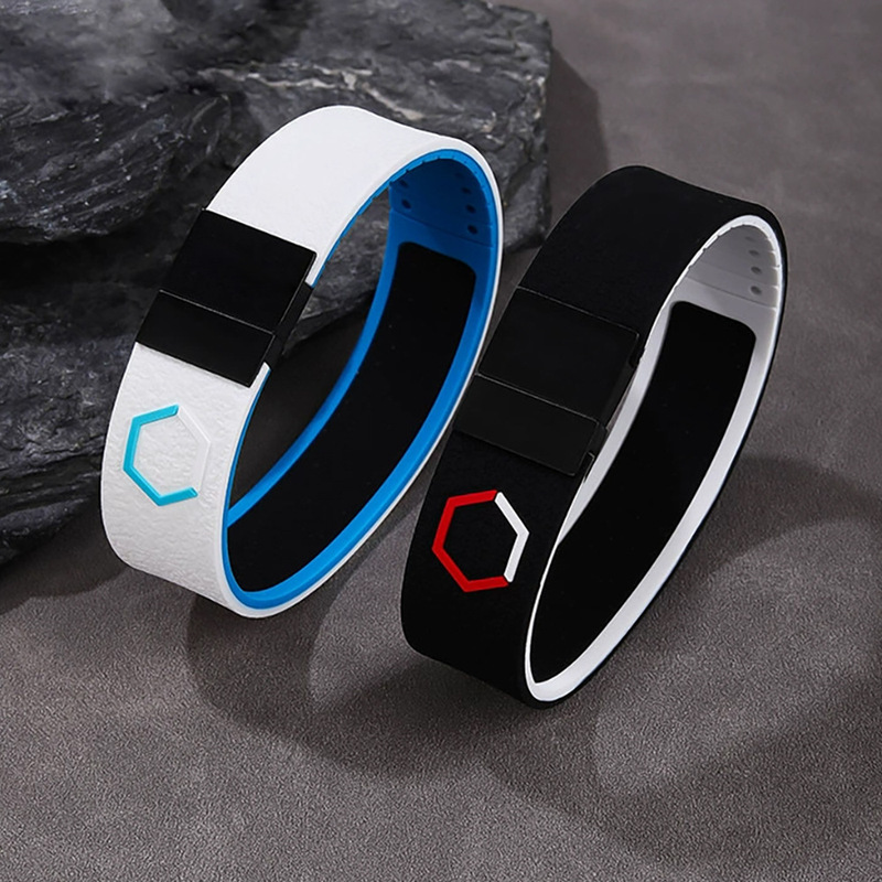 Negative ion bracelet energy balance far infrared black technology first jewelry silicone sports bracelet engraved LOGO