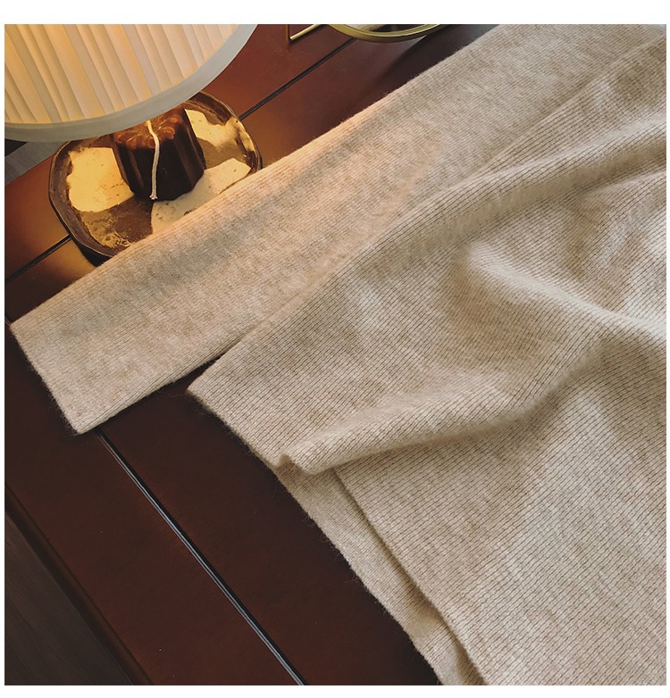 ChicShe ChicShe KANING Unifarbener, hochgeschlossener Strickpullover für Damen – Herbst/Winter 2025 – Neu, vielseitig, weich und warm_voghion.com