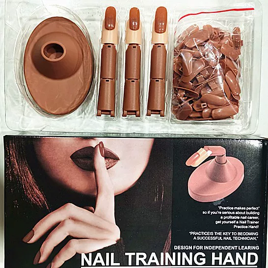 Nail joint finger manipulator nail piece suit beginner activity hand model fake fingernail color practice