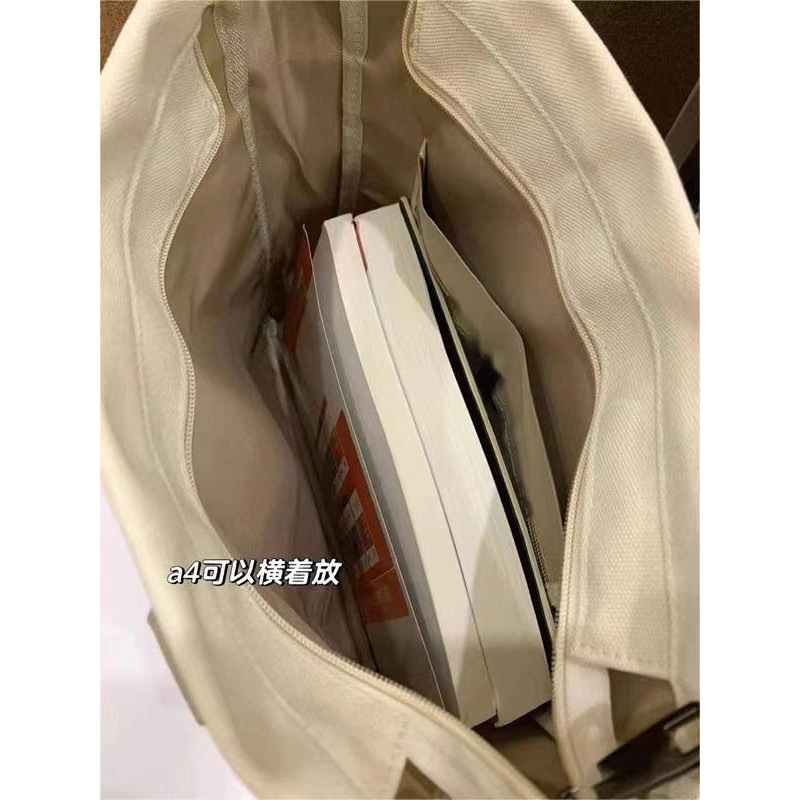 大学生上课帆布包新款休闲百搭单肩大容量上班通勤托特|undefined