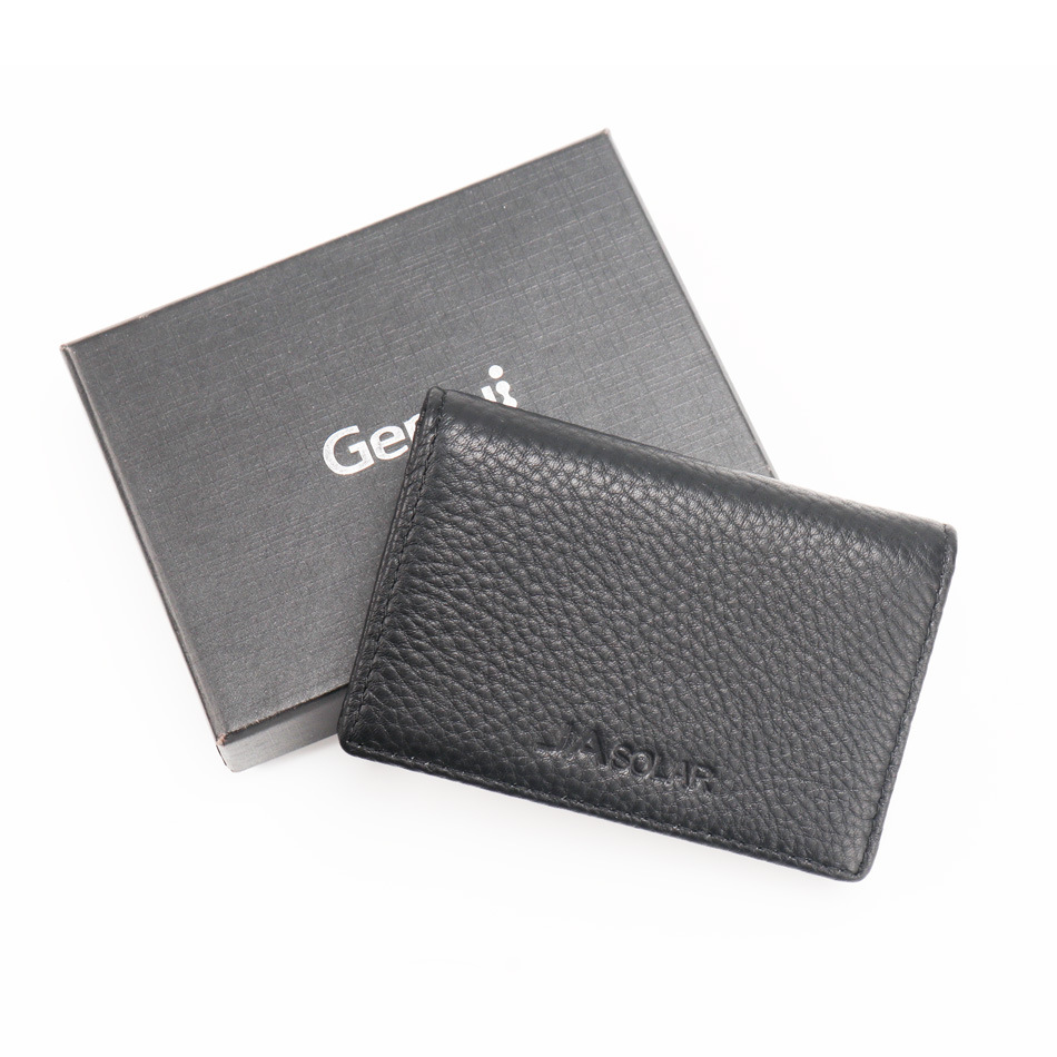 Leather storage system for business cards