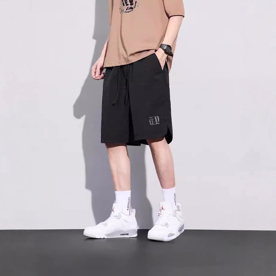 Breathable Crock Pants Men's Summer Thin Ice Silk Quick-drying Sports Men's Shorts Outer Wear Casual Five-point Pants