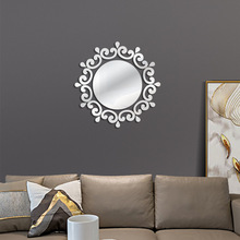 跨境亚克力镜面贴太阳花水滴组合墙贴家居装饰挂画软镜子反光贴纸