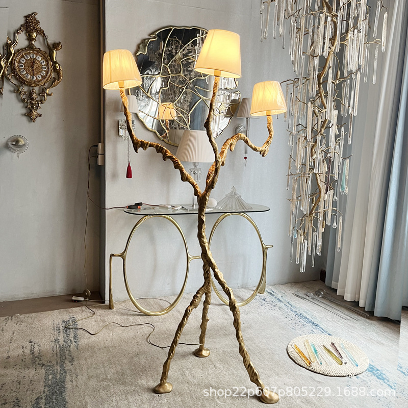 Ines Edra All Pure Brass Living Room Bedroom Study House Floor Lamp Modern Scandinavian Tripod Art Lamps