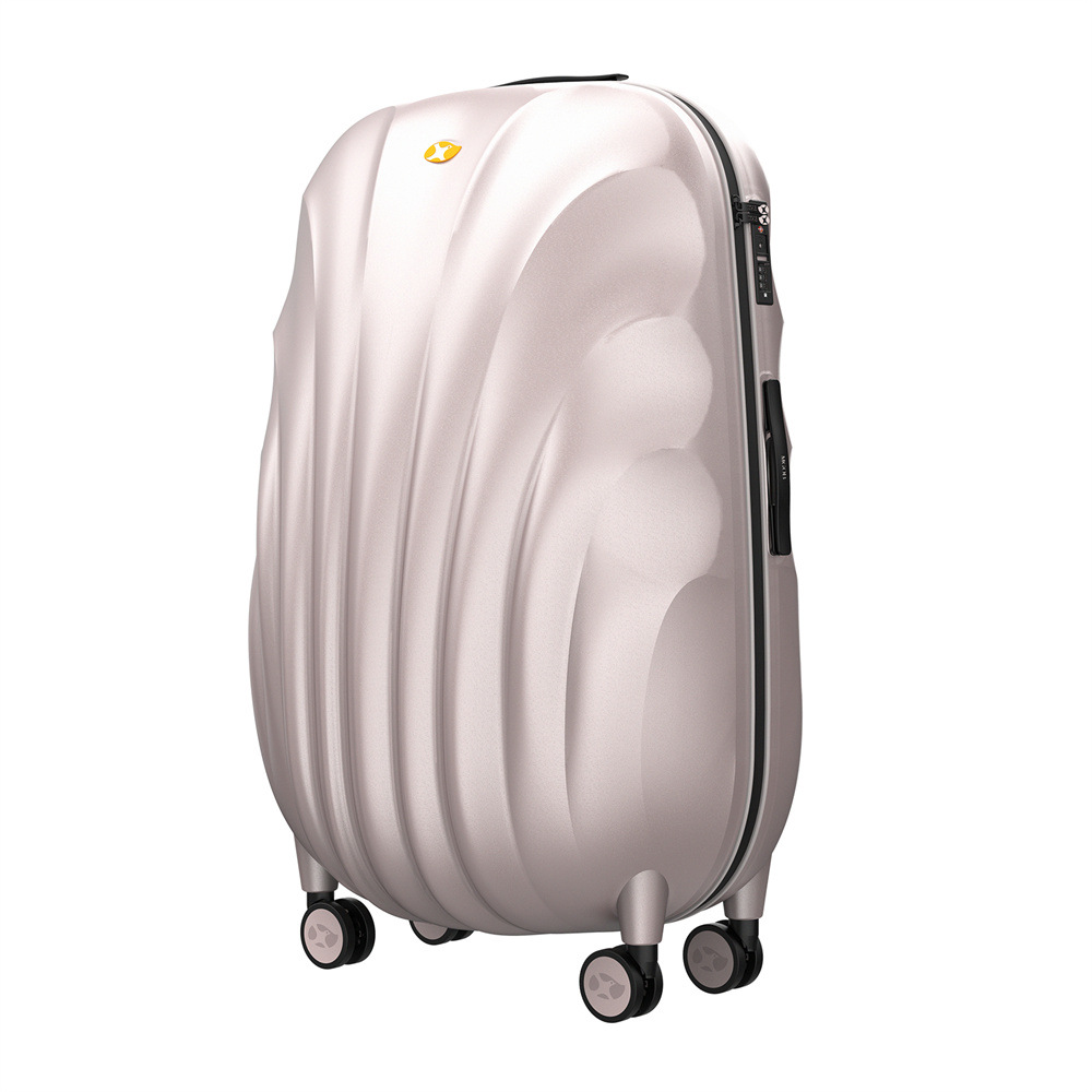 Vali nhựa PP 20 inch chịu lực, khóa mã hải quan, bánh xe đa hướng — Màu bạc chi tiết 2