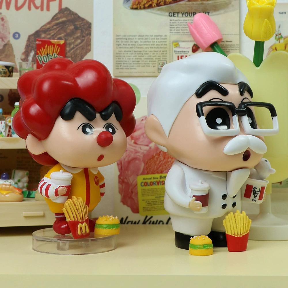 Большая модель фигурки Pill Crayon Shin-shirt GK McDonald's & KFC Shin-shirt, милая популярная в интернете игрушка