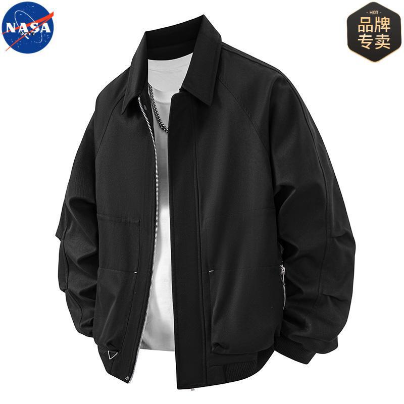 NASA Brand 2025 Spring and Autumn High-end Light Luxury Trendy Handsome Workwear Jacket Men's Casual Loose Trendy Brand Jacket