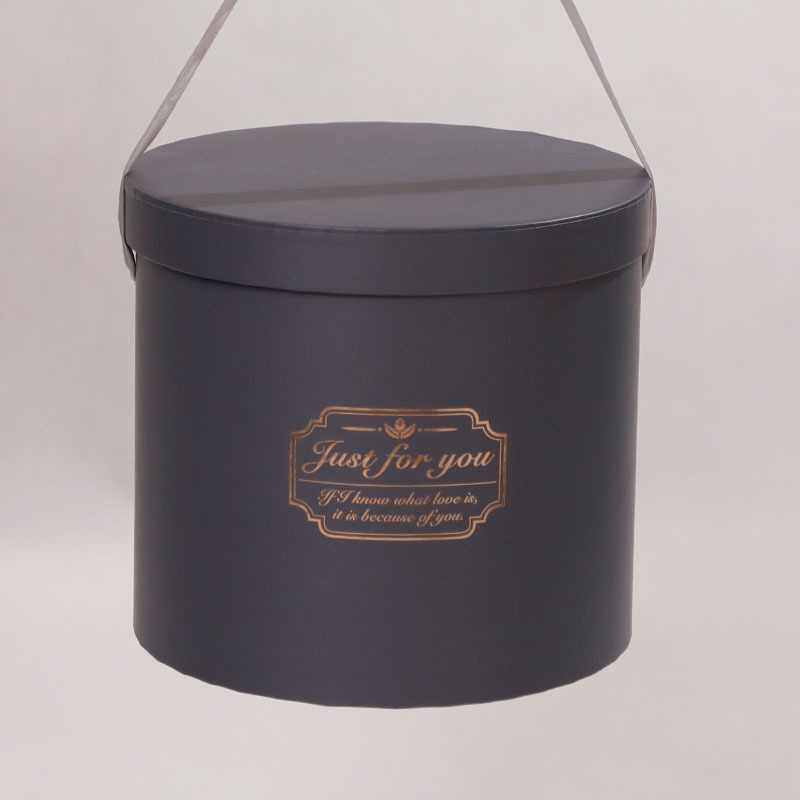 Día de San Valentín chino flor caja redonda cilindro portátil con cubo Mini cubo de la flor caja de regalo en stock