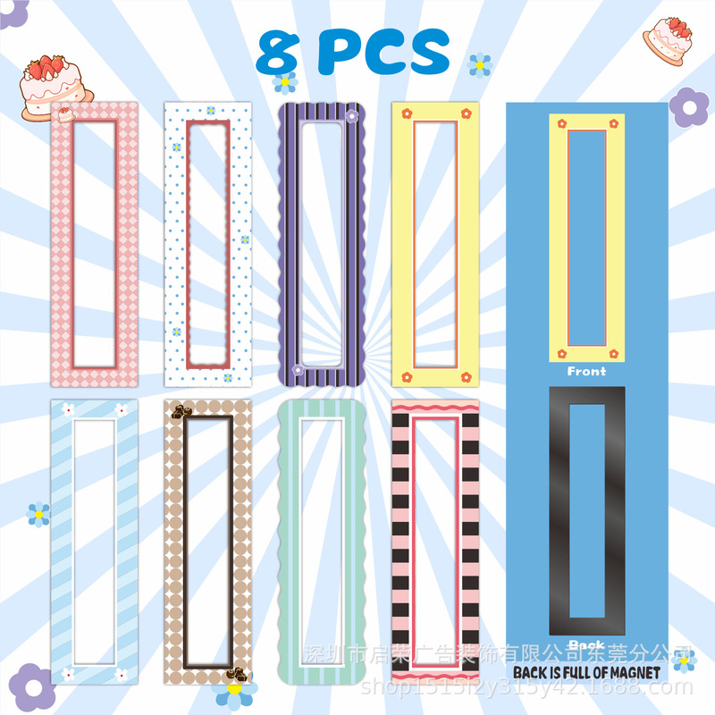 8Pcs Magnetic Photo Frames Suitable for Mini Desk Photo Frames, Refrigerator Magnets, and Frames for Refrigerators and Offices