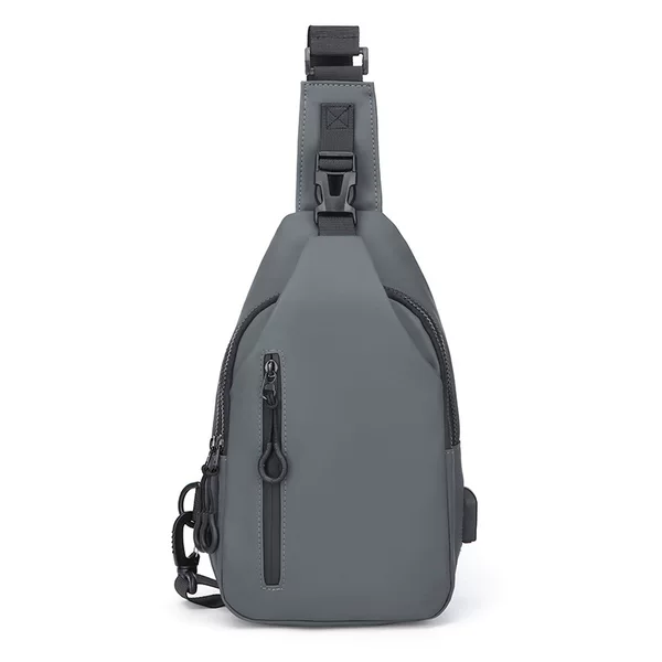 Cross-Border Spot Large-Capacity Chest Bag Drop-Shipping Leather Film Water-Repellent Fashion Trend Casual Outdoor Men's Crossbody
