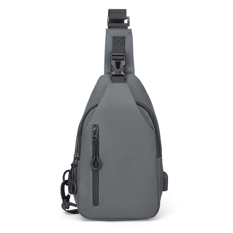 Cross-Border Spot Large-Capacity Chest Bag Drop-Shipping Leather Film Water-Repellent Fashion Trend Casual Outdoor Men's Crossbody
