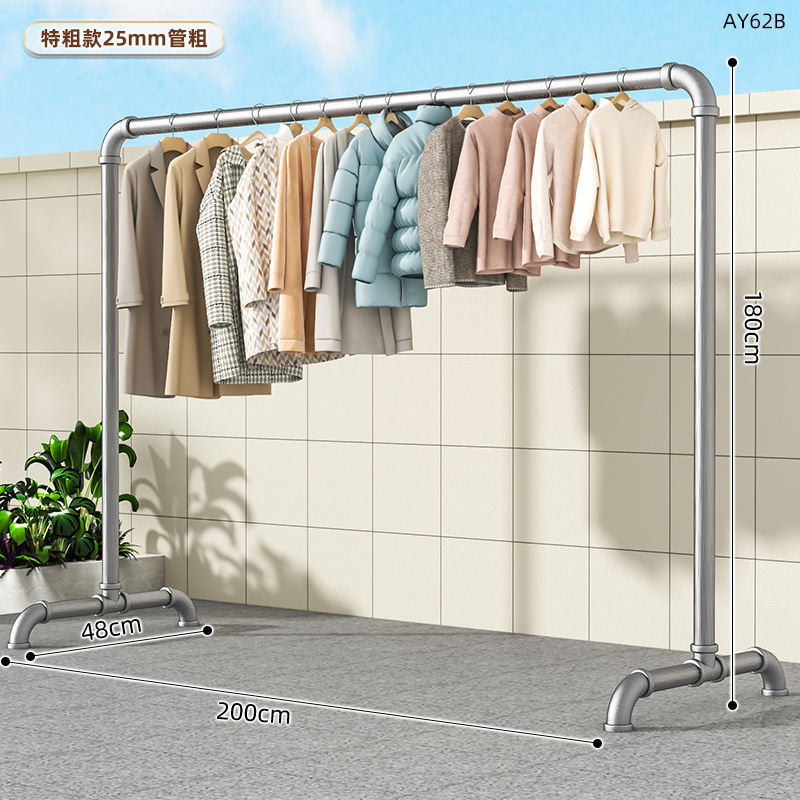 AY62B-heating 파이프 코트 랙 2 m 길이 1.8 M