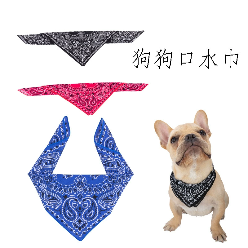 Платок для вылизывания шерсти собак, квадратный платок с цветочным узором кешью, треугольный платок для собак, хлопковый платок с принтом, шейный платок для животных, одежда для животных