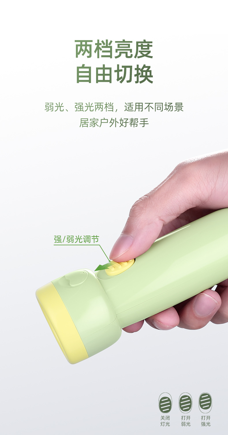 Led Cute Flashlight for Students and Children, Portable, Ultra-Bright, Long-Range, Household Pocket Mini Rechargeable Flashlight
