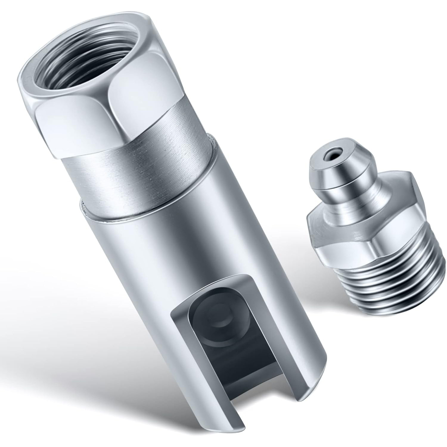 推入式开槽直角 90 度油脂耦合器黄油嘴连接器