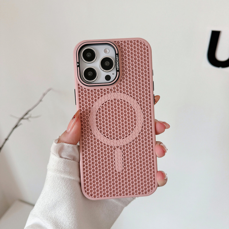 iPhone17promax用ケース、レンズスタンド、磁気吸着、放熱、蜂の巣構造、通気性、Apple16保護ケース|undefined