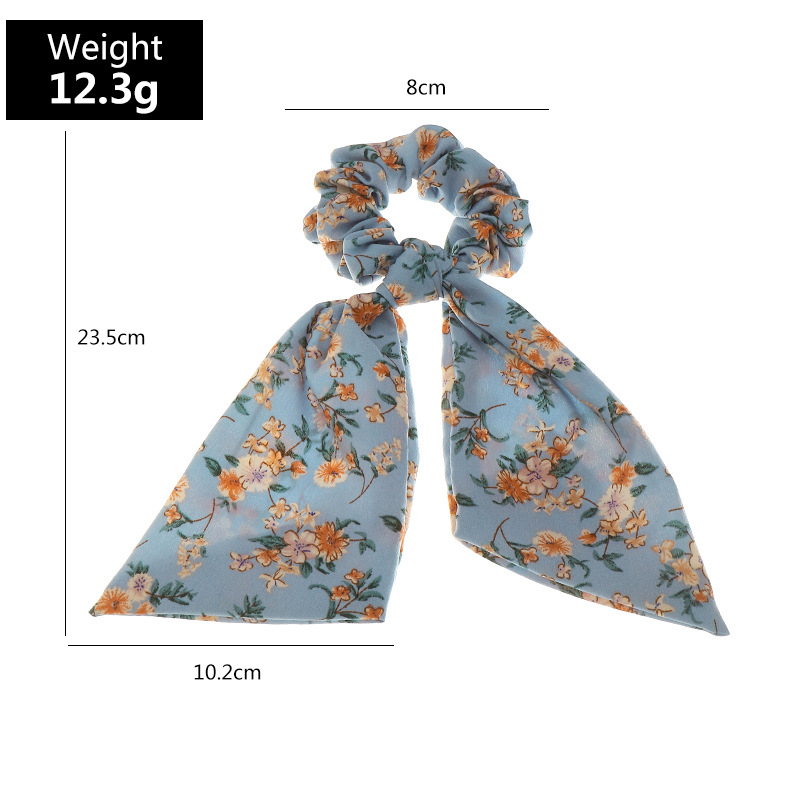 Korean Floral Contrast Color Plaid Fabric Hair Scrunchies display picture 2