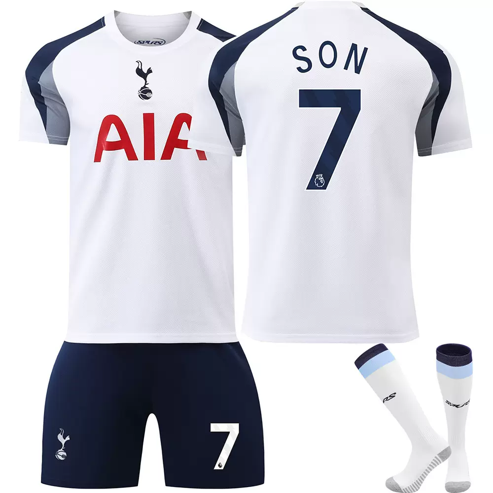 2526热刺主场球衣短袖足球服套装7号孙兴慜个性定制跨境jersey夏