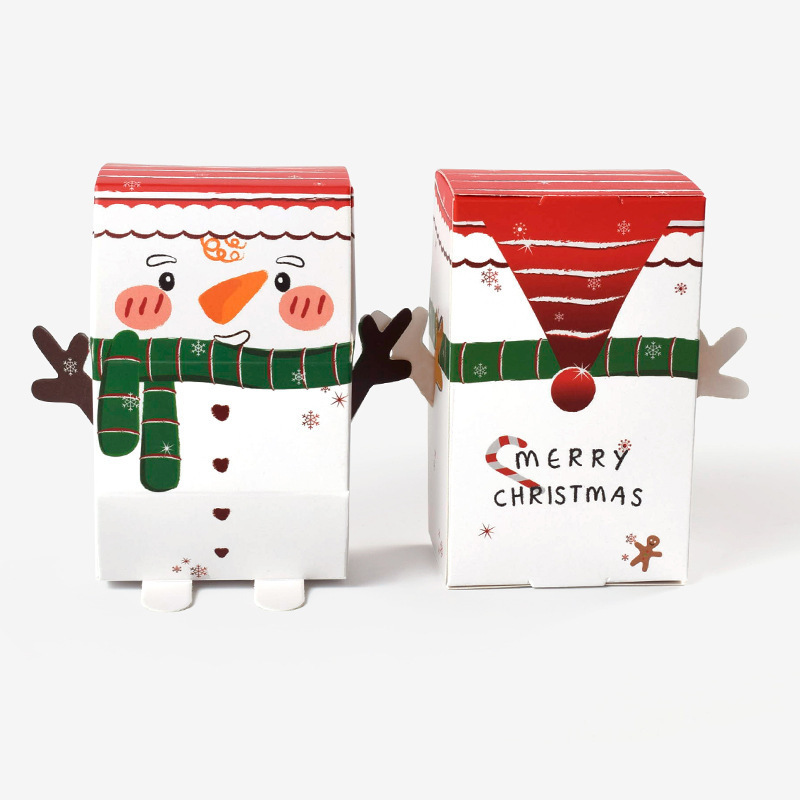 新しいクリスマス立体サンタクロースキャンディー箱現物平安夜かわいい雪だるまプレゼント包装箱|undefined