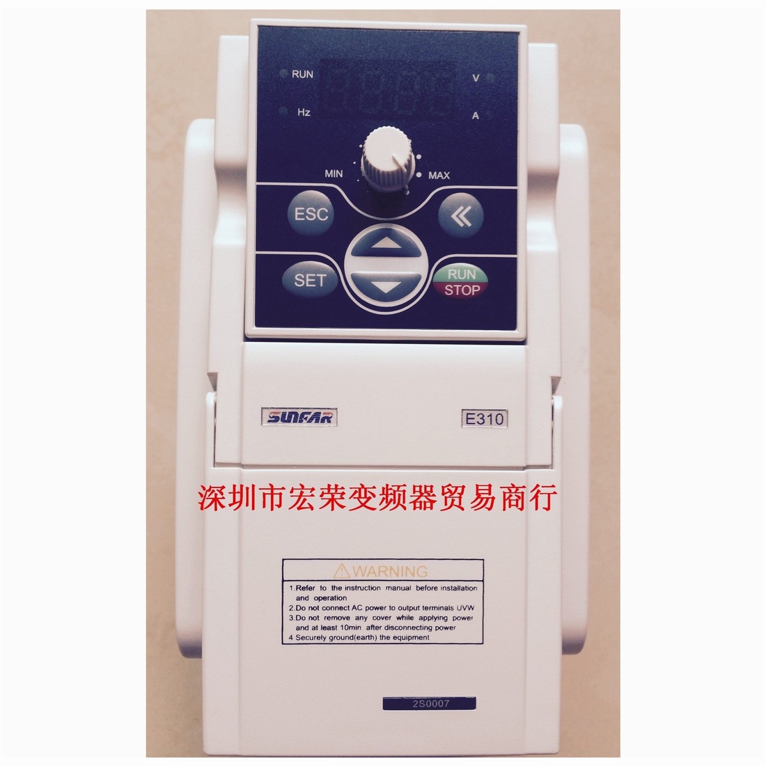 SUNFAR变频器E310-2S0007、E310-2S0007B及显示面板现货