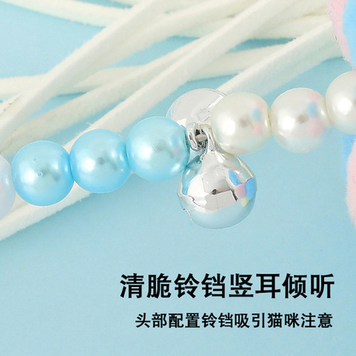 Cat hair ball toy tassel cat funny stick kitten toy with bell high-looking color cat self-pleasure toy cat stick