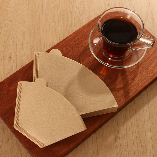 U102 coffee filter paper fan filter paper hand-brewed coffee filter paper drip coffee machine filter paper non-bleached 100 pieces