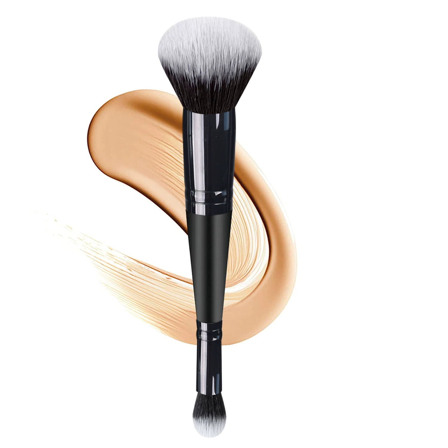 Double-sided Foundation Brush 2-in-1, Premium Makeup Primer & Eyeshadow Brush, Beginner Kit