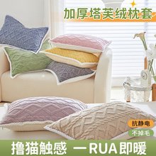 批发塔芙绒枕头套秋冬加厚保暖羊羔绒枕套家用枕芯内胆套一对拍2