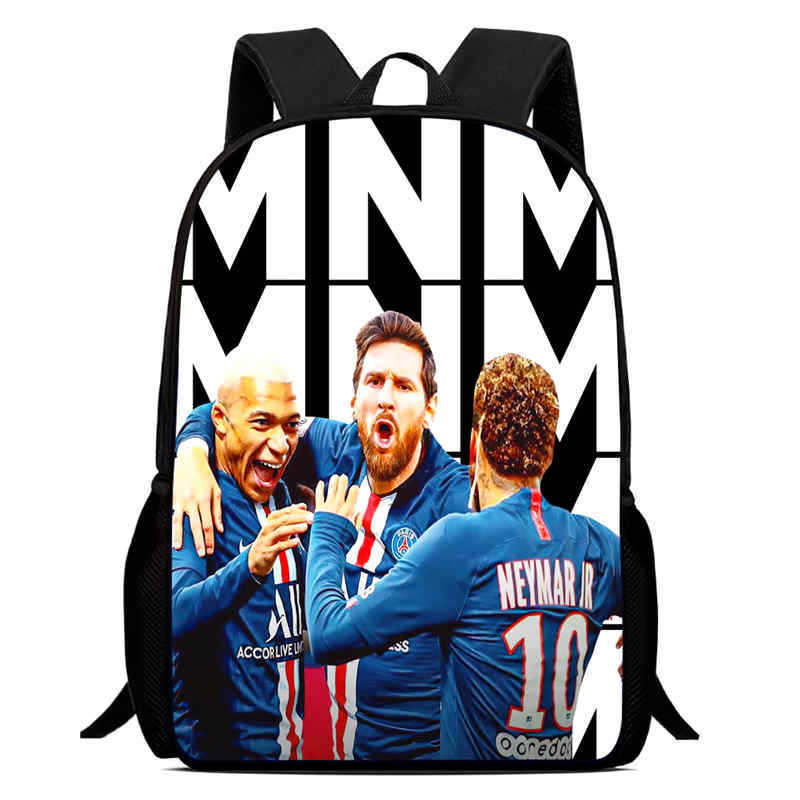 Amazon crossover nueva mochila con estampado periférico de futbolista mochila escolar para estudiantes mochila para niños
