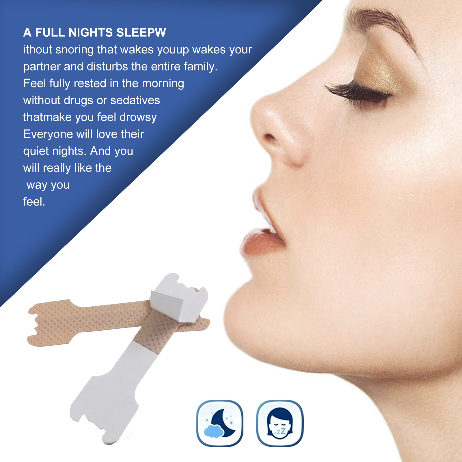 South Moon ventilation nasal patch corrects mouth breathing, prevents snoring, prevents snoring, physical expansion nasal patch prevents snoring_voghion.com
