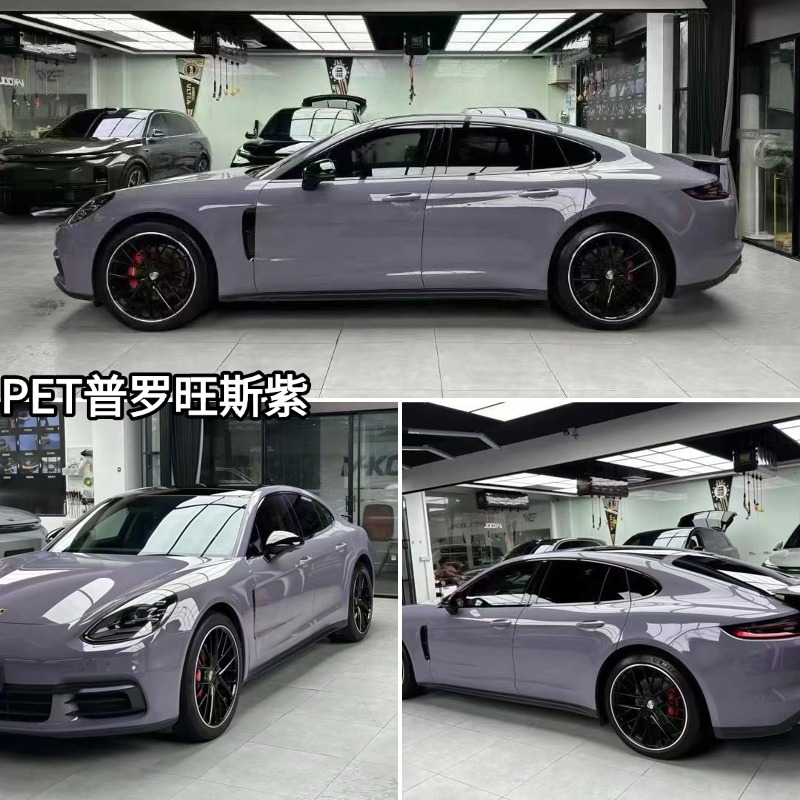 Car Wrap Film for Color Change, Pet Material, Full Car Wrap Film in Glacier Blue and Piano White, Leaves No Residue on the Car Body