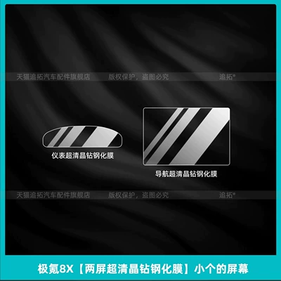 film for the rear air conditioning screen, Car interior film - zeekr-8x-dual-screen-ultra-clear-crystal-tempered-glass-screen-protector-small-screen