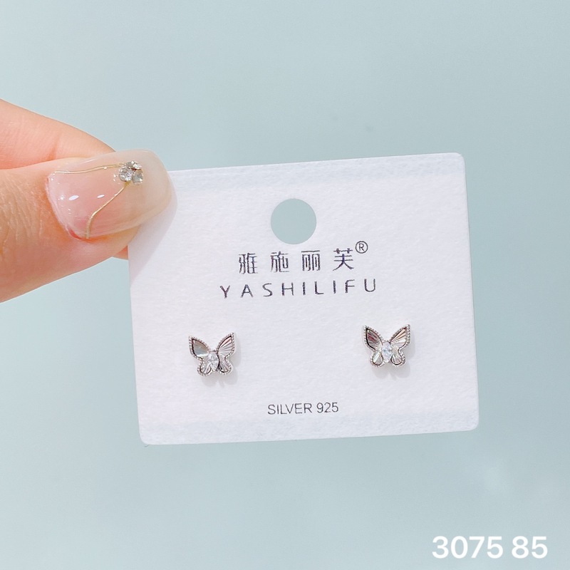 Yashilifu s925 スターリングシルバー新しい絶妙な小さなジルコン光沢のあるイヤリングシンプルで多用途の女性のイヤリング|undefined