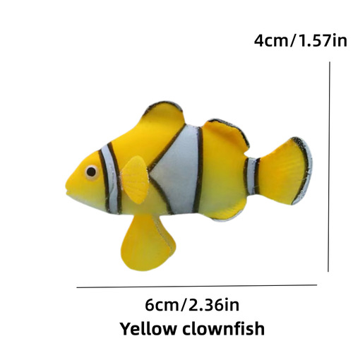 Fish tank landscaping decoration simulated fake fish fluorescent fish color fake seawater fish silicone ornamental fish aquatic plants floating jellyfish