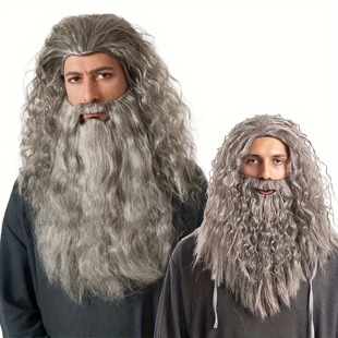 Long Hair and Beard Costume Character Paly Halloween����b��