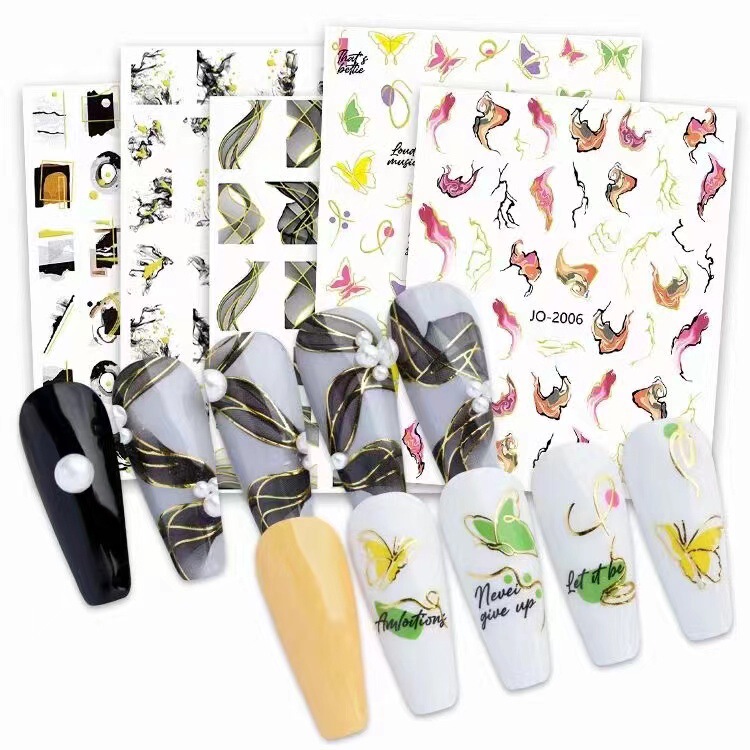 2022 Nail Art New Scent Phnom Penh Abstract Pattern JO1999-2010 Varied Optional with Adhesive Nail Stickers