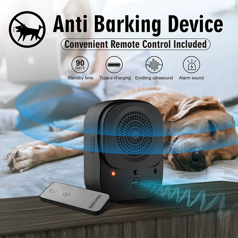 [亚马逊新品超声波驱狗器止吠器充电止叫器遥控训驱狗神器宠物用品]