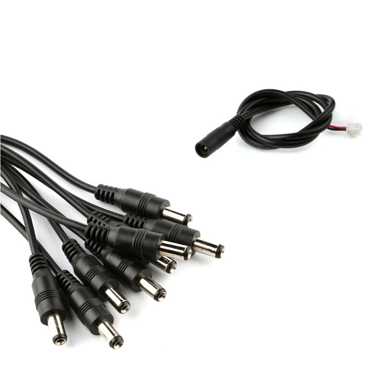 DC power cord 5521/5525DC plug single head wire male/female head wire 12V 0.5/0.75/1.2 square DC wire