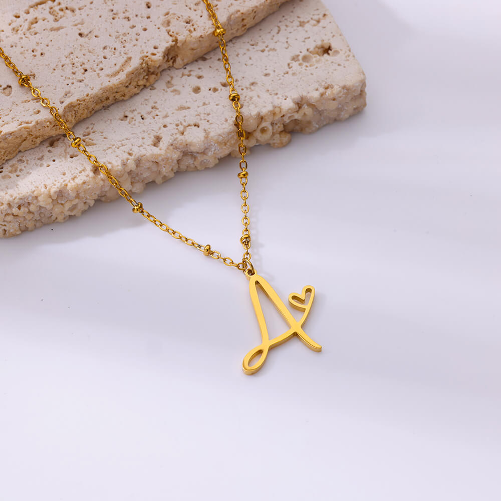 8g Weight 0.03µm-0.05µm Gold Plating Thickness PVD Coated Gold Plating Process Real Gold Plated Plating Material 304 Stainless Steel Pendant Material Pendant Necklace Classification 304 Stainless Steel Chain Material cable chain Chain Type 1 Piece Quantity Holiday, Daily Occasion 304 Stainless Steel Material Letter, Heart Shape Pattern Unisex Gender IG Style, Sweet Style Waterproof Non Tarnish, Plating, Hollow Out Craft PVD Coated Real Gold Plated Letter Heart Shape 304 Stainless Steel IG Style Sweet Waterproof Non Tarnish 304 Stainless Steel Pendant Necklace 4