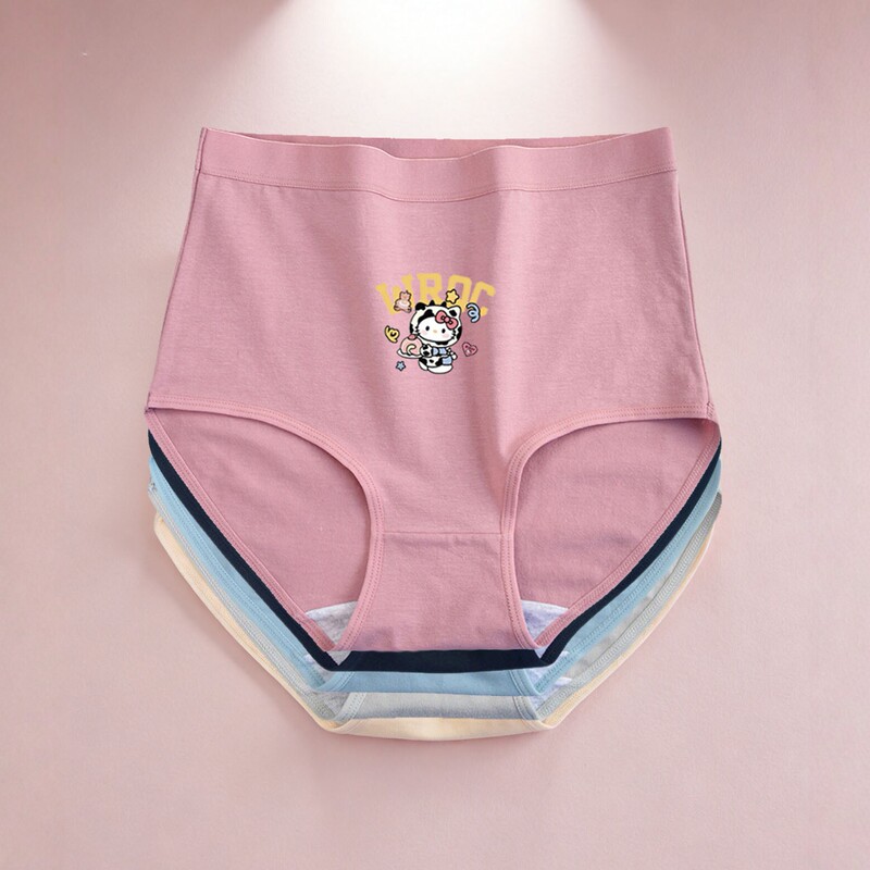 New foreign trade model Hello Kitty cartoon print adult mid-waist breathable skin-friendly comfortable seamless underwear