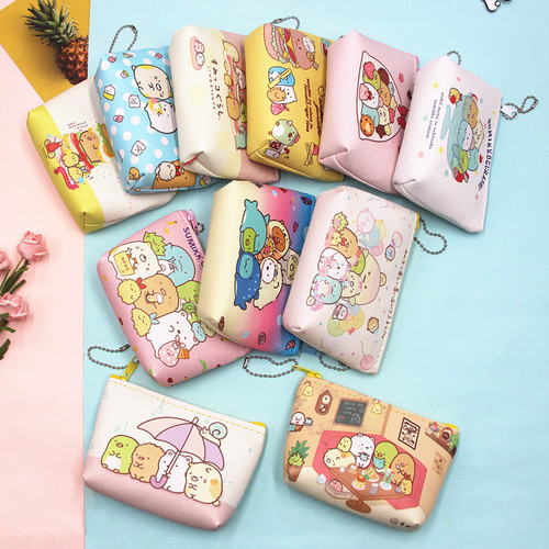 Cross-border new cute creative PU coin purse corner biological key bag coin bag mini children's bag small wallet