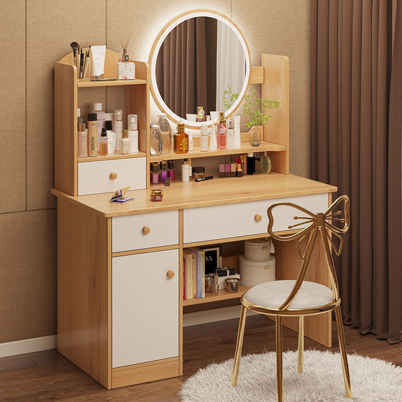 Dressing Table Bedroom Ins Style Home Storage Cabinet Integrated Modern Simple Dressing Table Small Popular Female Dressing Table