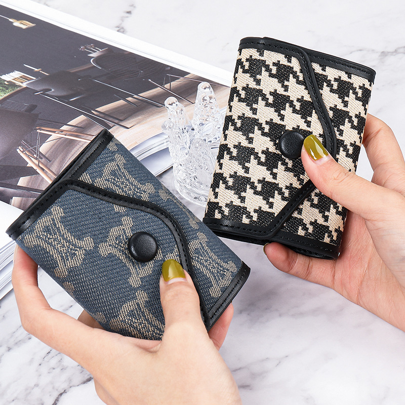 European and American retro new card holder for women with multiple card slots, large-capacity anti-degaussing credit card holder, student driver's license card holder for women