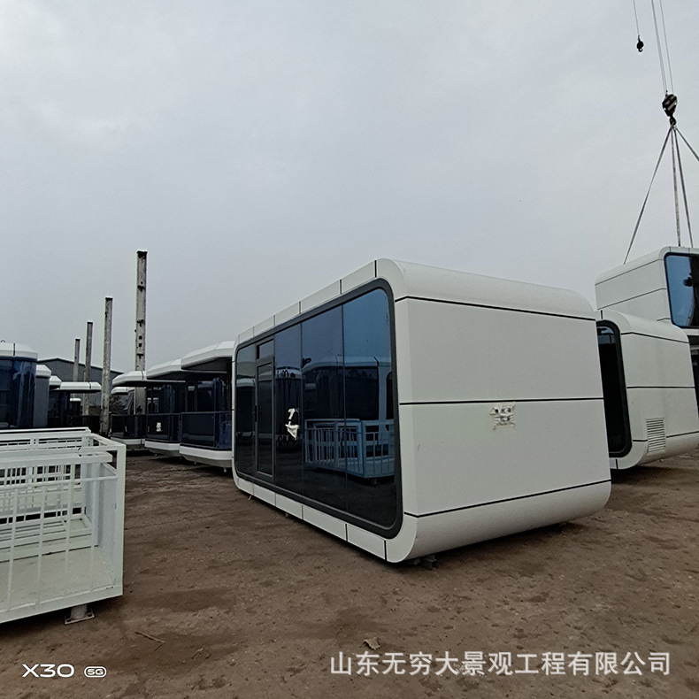 Contenedor de estilo moderno B & B apilados almacén de manzanas móvil B & B Hotel campamento Internet celebridad Cafetería