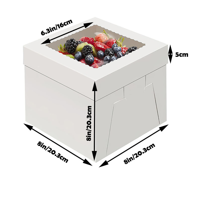 흰색, 8x 8x8inch (바텀 브래킷 제외)