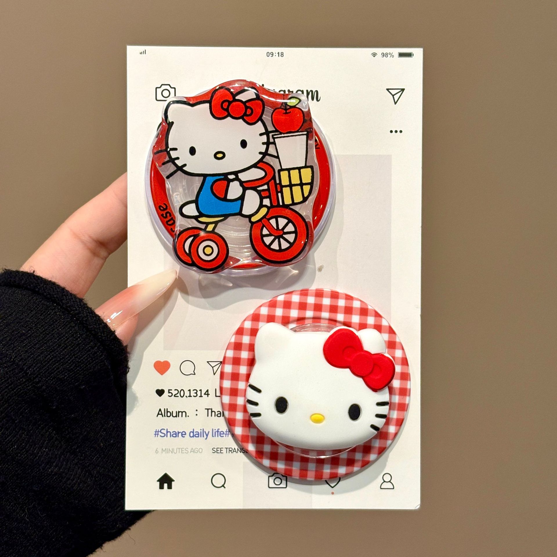 Japón y Corea del Sur lindos dibujos animados Magsafe succión magnética soporte de teléfono móvil airbag telescópico plegable portátil de escritorio adsorción magnética