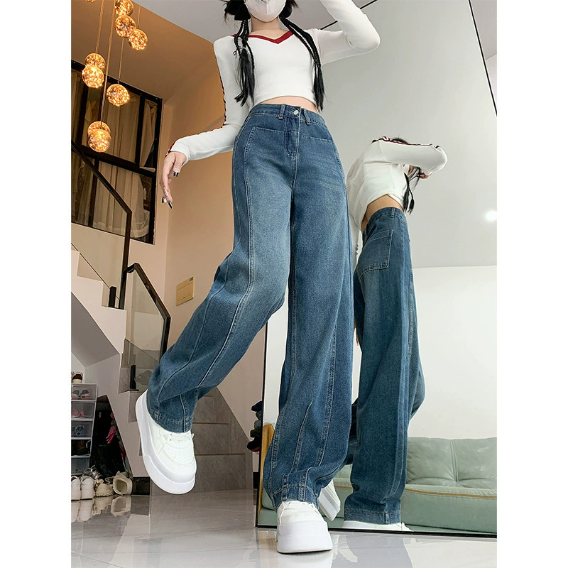 Fleece warm jeans, winter trousers, plus size, loose straight fit